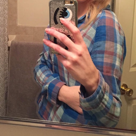 Boxy plaid button down - Picture 4 of 4